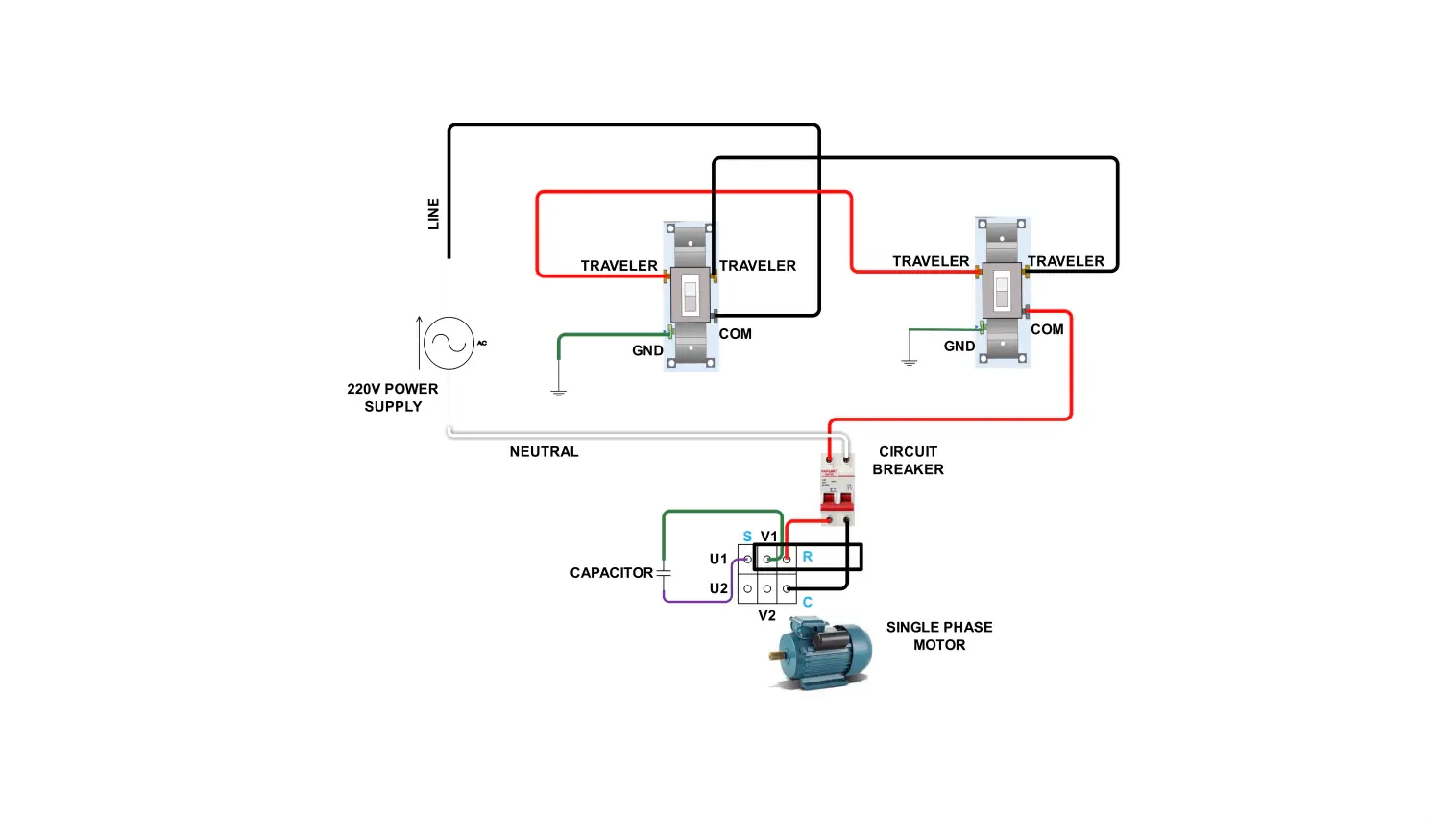 Basic 3 Way Switch Wiring Diagram Basic 3 Way Switch Wiring Diagram