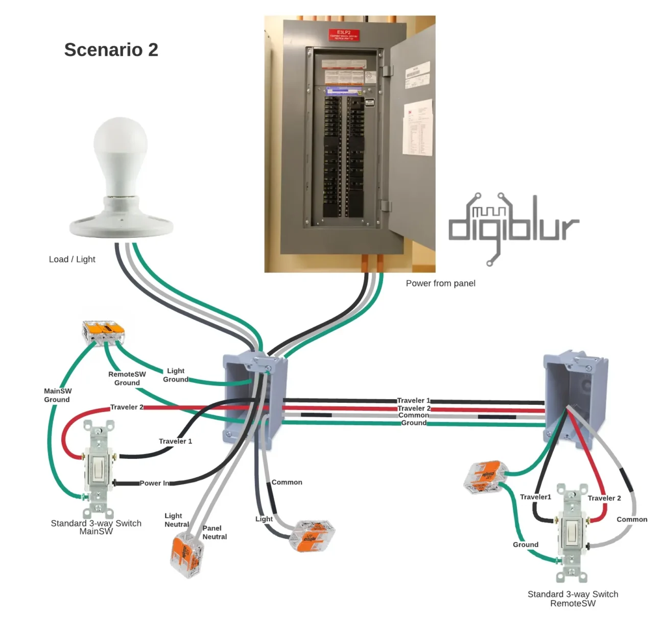 3 Way Wiring Diagrams DigiblurDIY