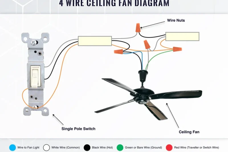 3 Wire Ceiling Fan Wiring Diagram