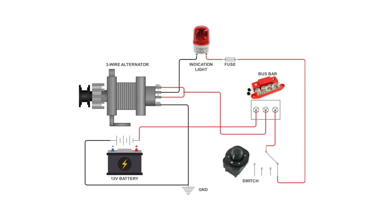 Alternator Wiring Diagram Example Free And Editable