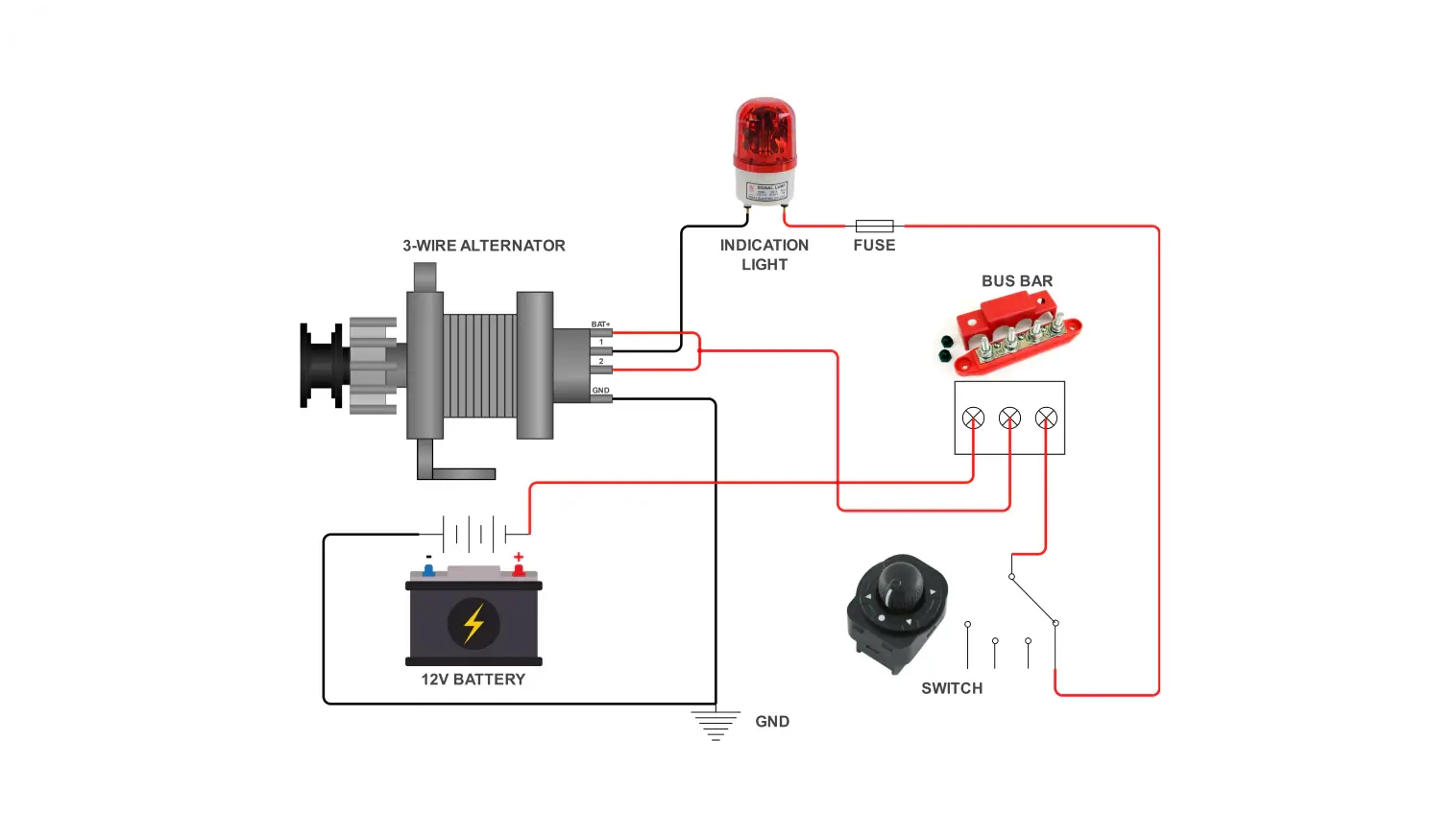 Wiring Diagram For An Alternator