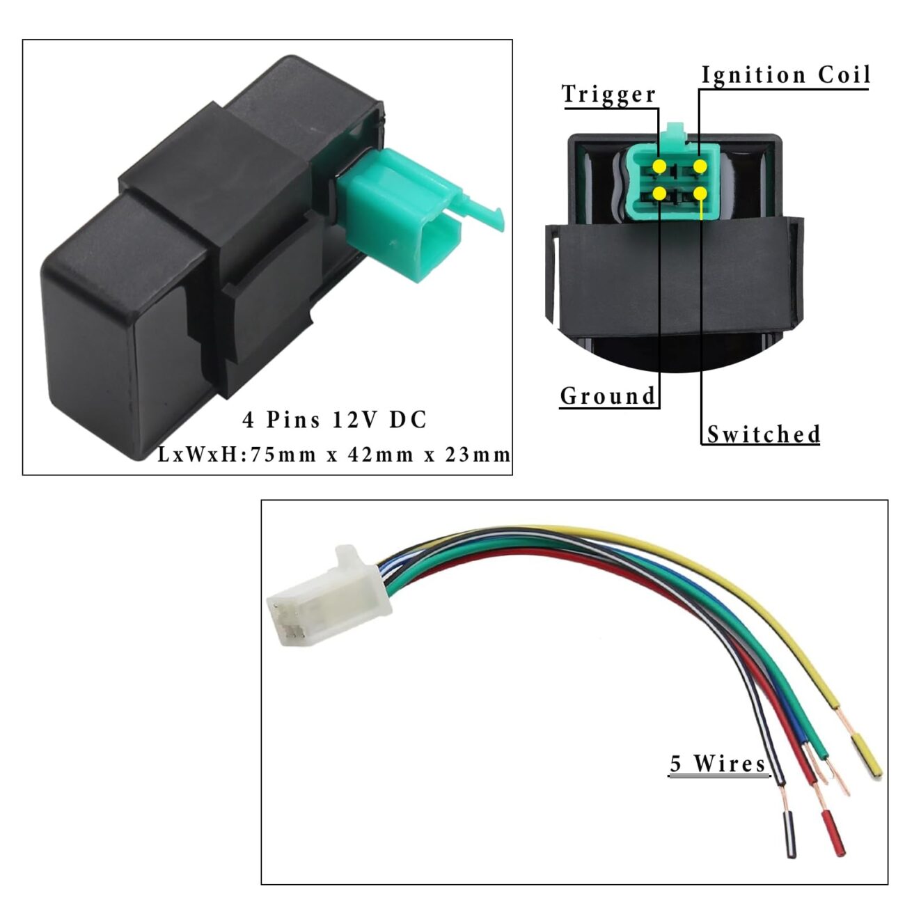 Amazon 4 Pin DC CDI Box For 50cc 70cc 90cc 110cc 125cc 150cc 200cc 250cc 300cc ATV Scooter Quad Dirt Bike Go Kart Automotive