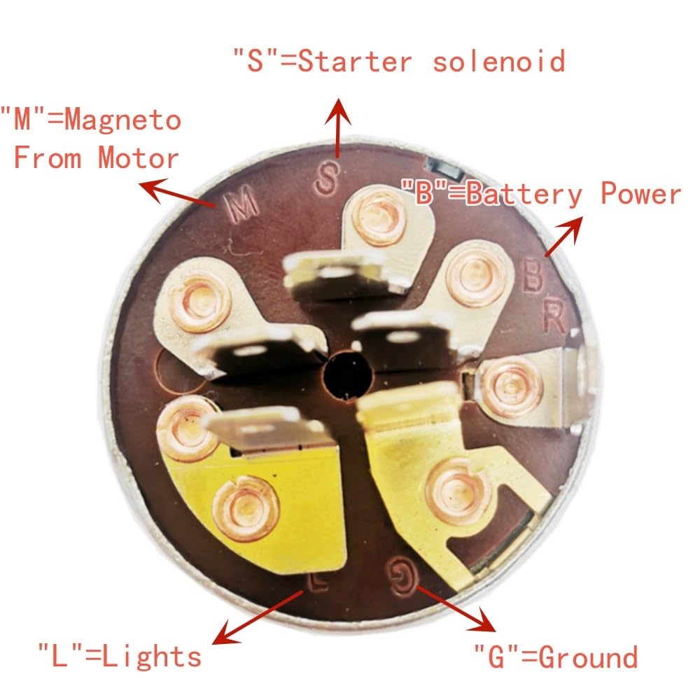 Amazon Craftsmen Riding Lawn Mower Ignition Switch With 3 Position 2 Keys 6 Terminals Replacement For John Deere Toro Grasshopper Snapper Kubota Scag Patio Lawn Garden