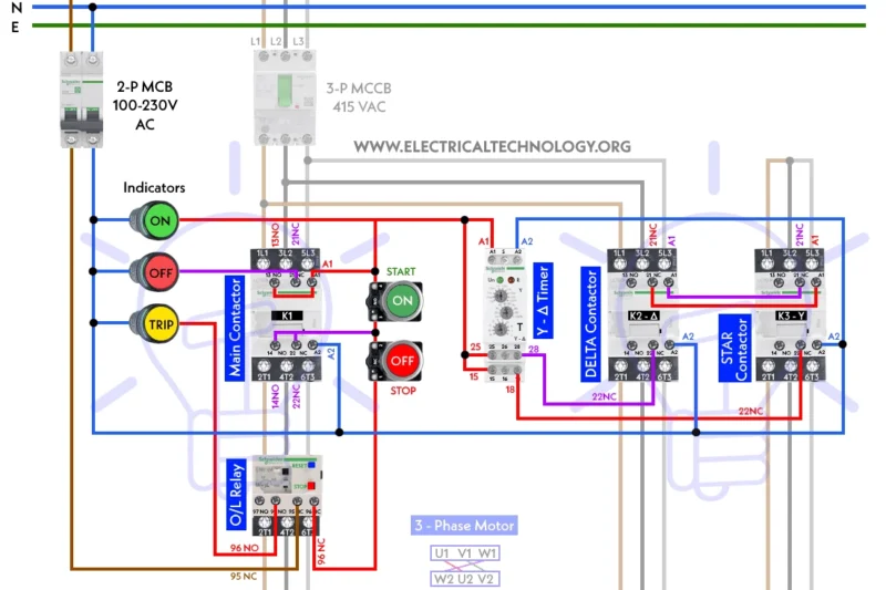 3 Phase Starter Wiring Diagram