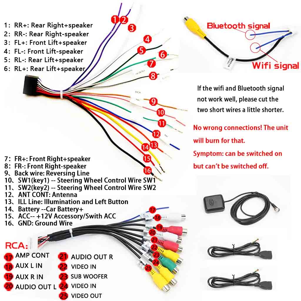 Binize General Type Android System Car Radio Wire Harness