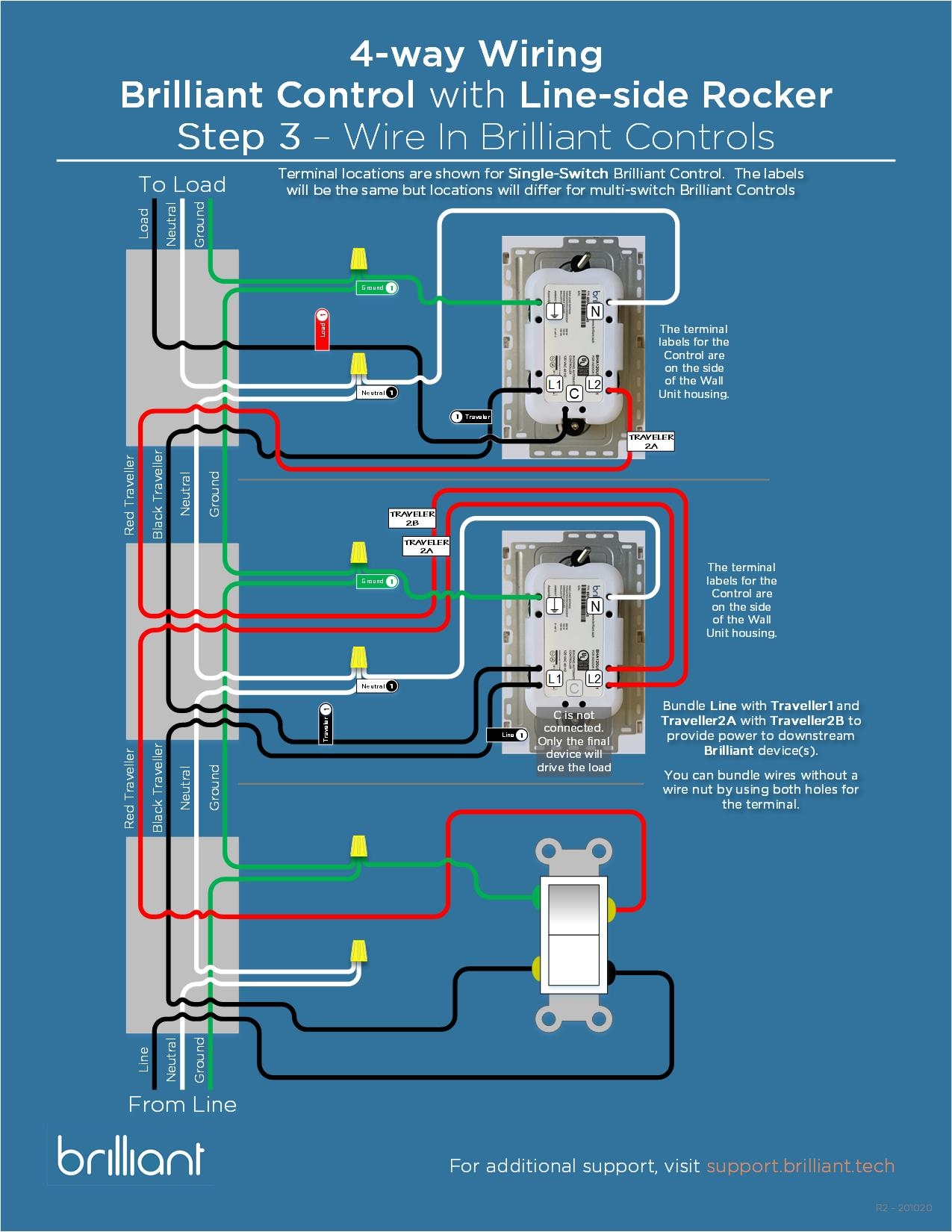 Brilliant Control 4 way Wiring Guide Brilliant Support