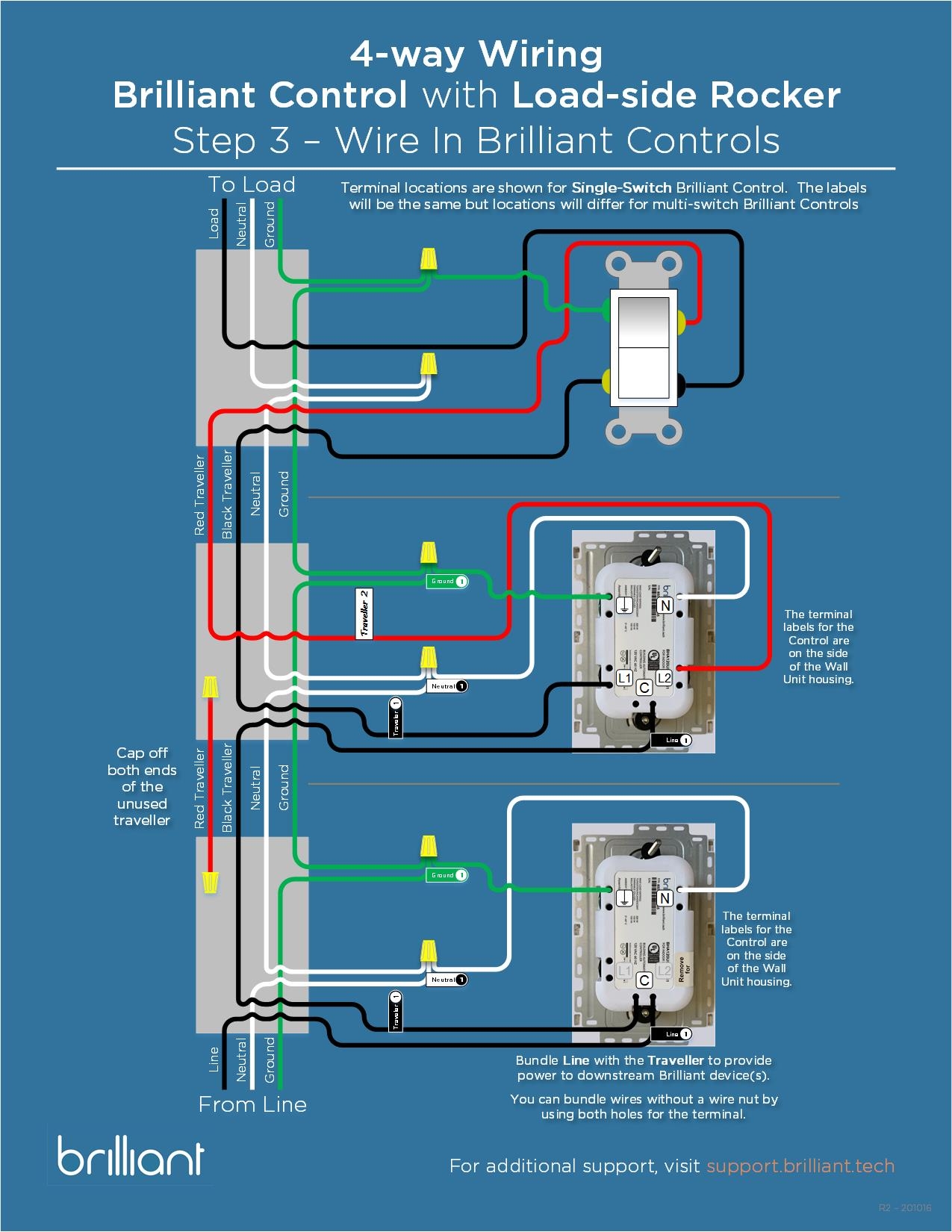 Brilliant Control 4 way Wiring Guide Brilliant Support