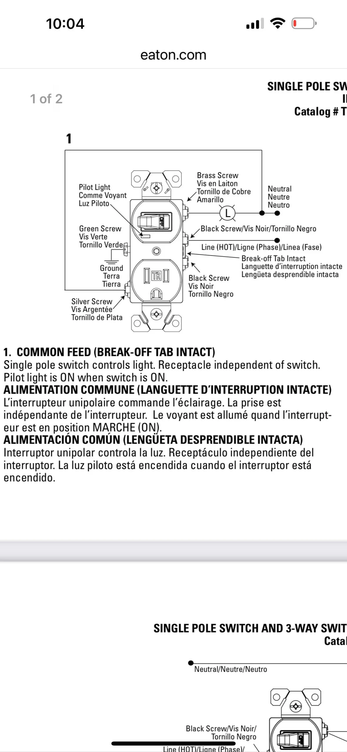 Eaton Combo Switch outlet Install R AskElectricians