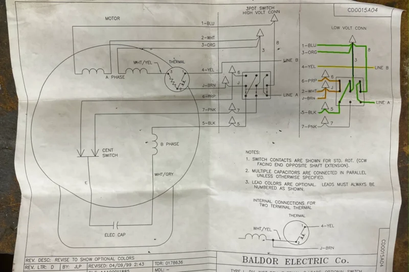 Baldor Electric Motor Wiring Diagram