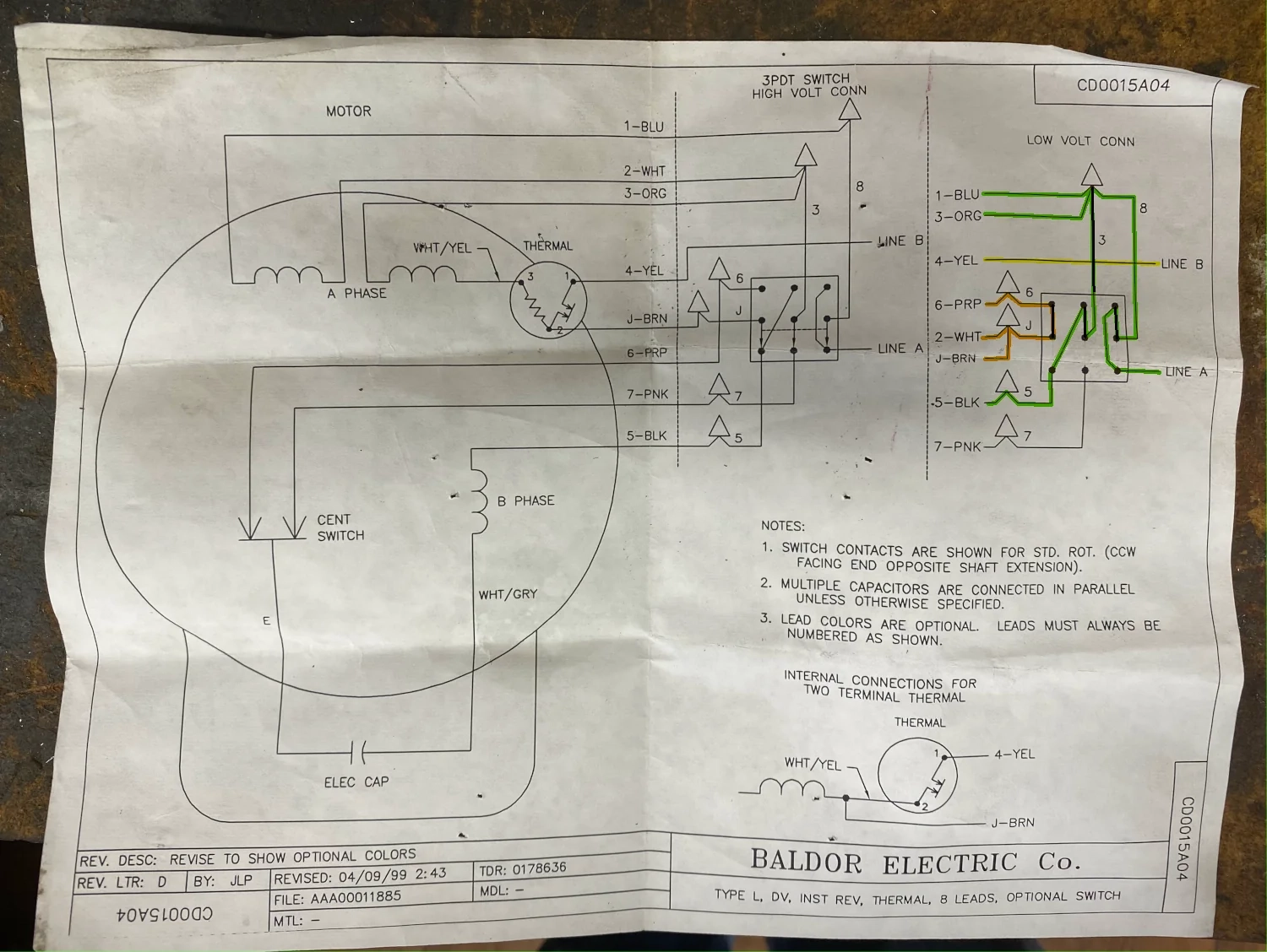 Baldor Electric Motor Wiring Diagram