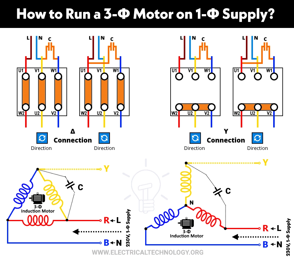 How To Run A Three Phase Motor On Single Phase Power Supply