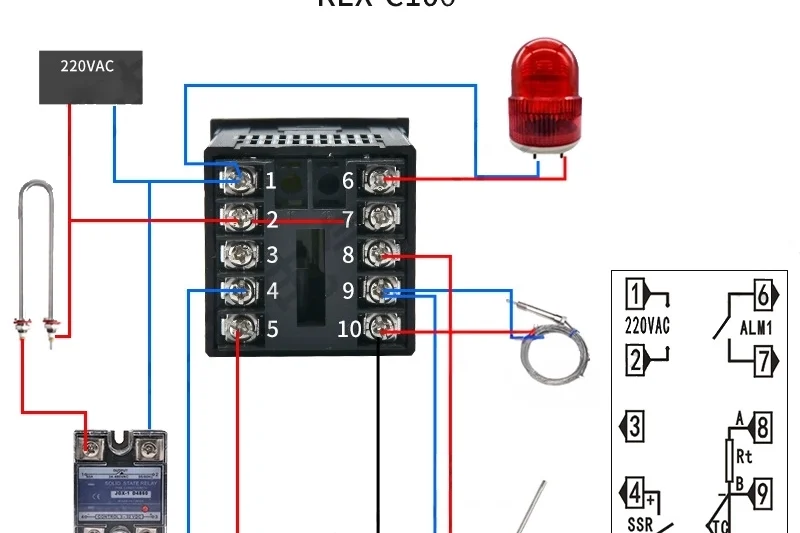 Rex-C100 Wiring Diagram