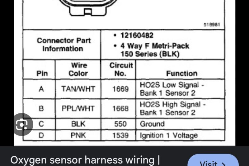 Oxygen Sensor Wiring Diagram