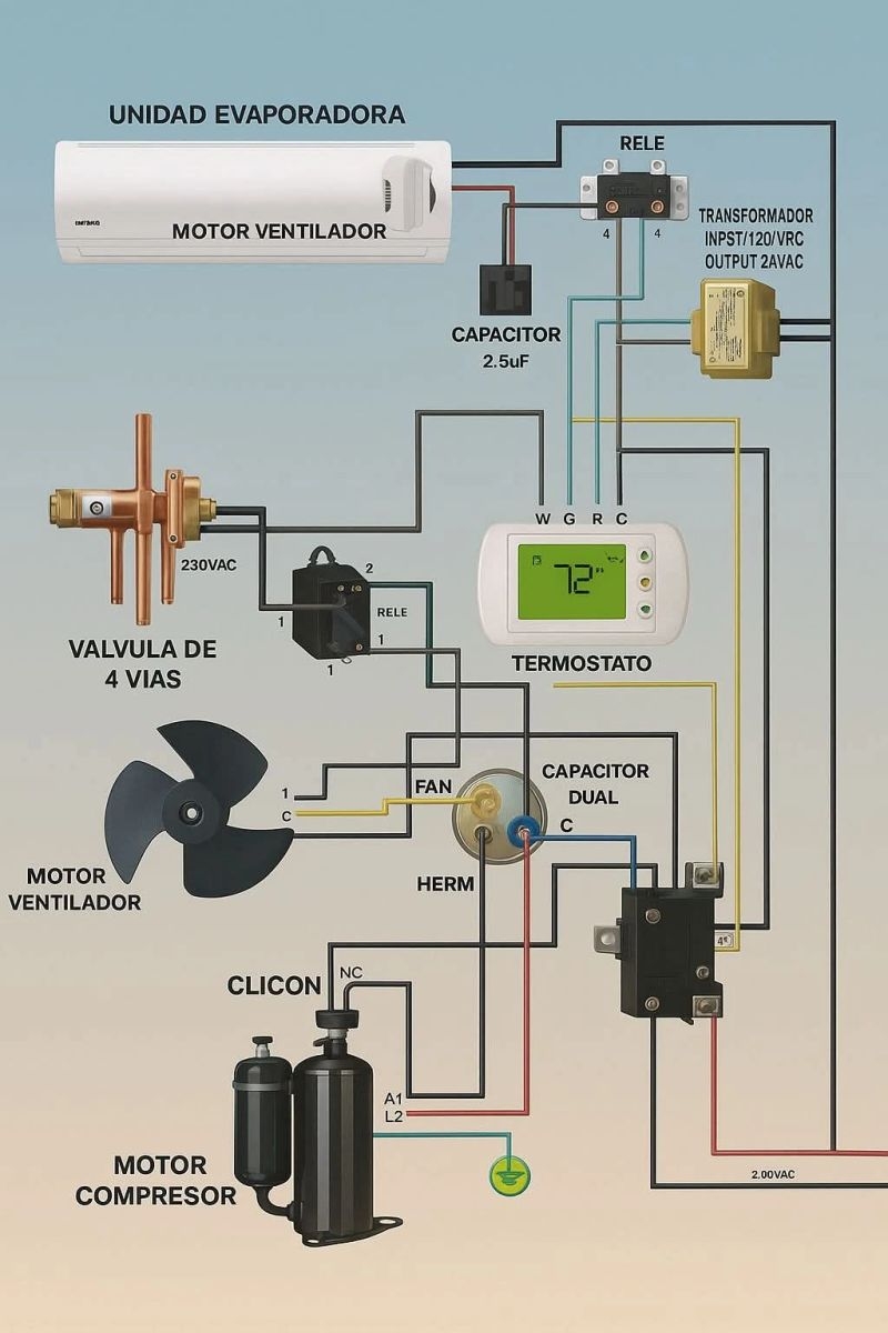 Realistic HVAC Wiring Diagram For Split Air Conditioning System MD Abul Hayat Mollah