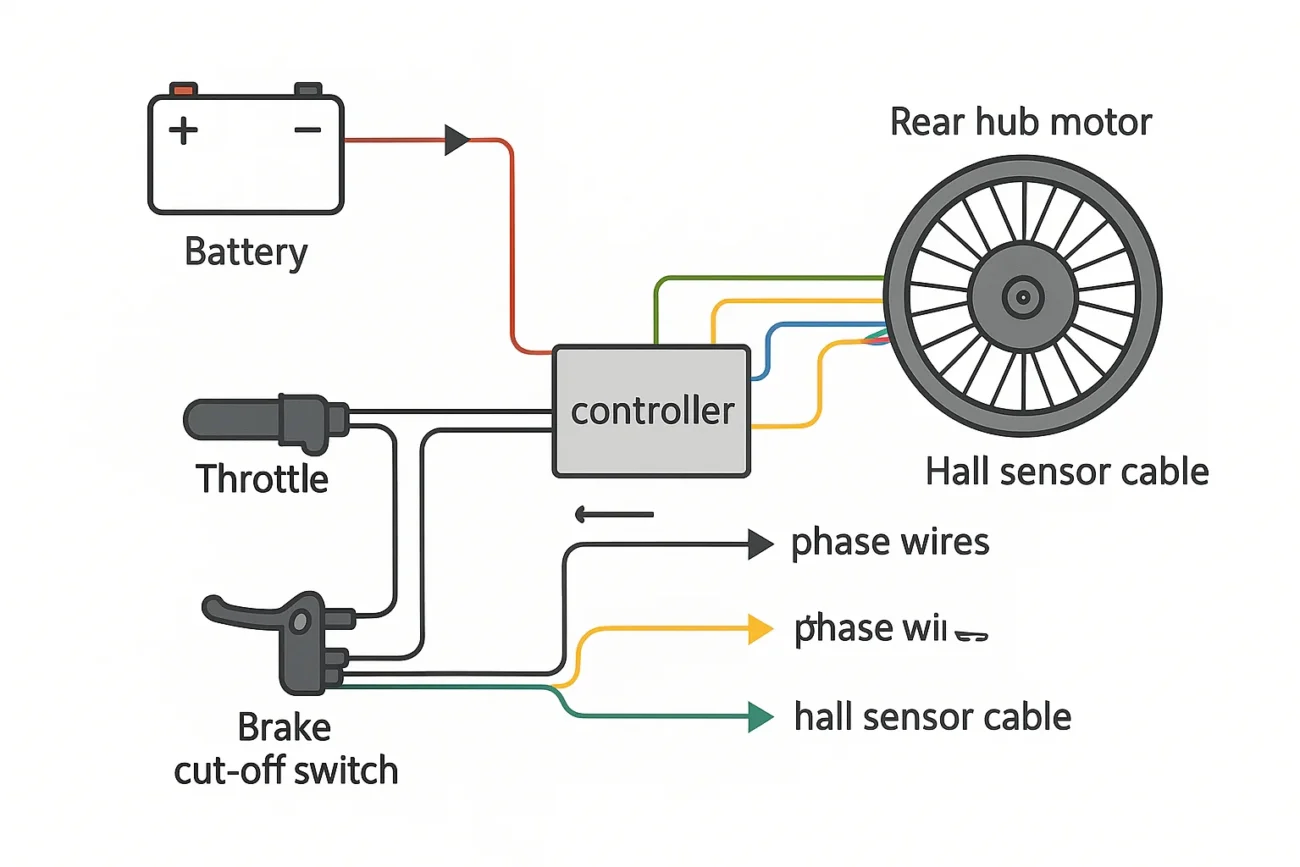 Rear Wheel Hub Motor E Bike Wiring Issues Common Problems Troubleshooting Guide
