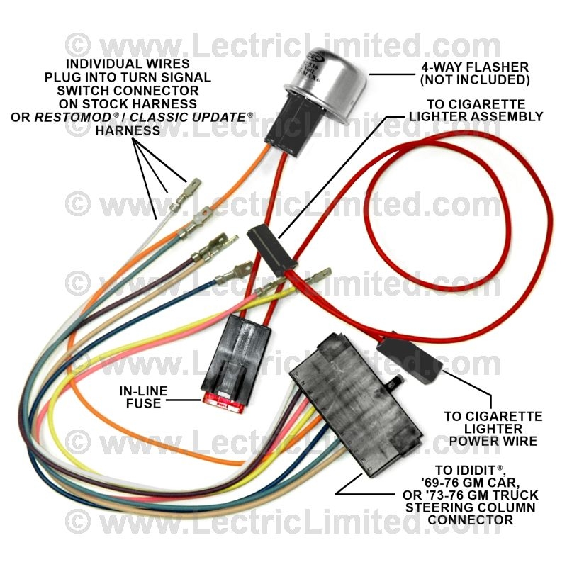 STEERING COLUMN TURN SIGNAL SWITCH ADAPTER HARNESS Lectric Limited