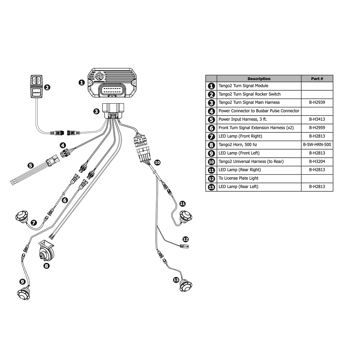 Tango2 Universal Turn Signal Kit With All In One Controller SSV Works