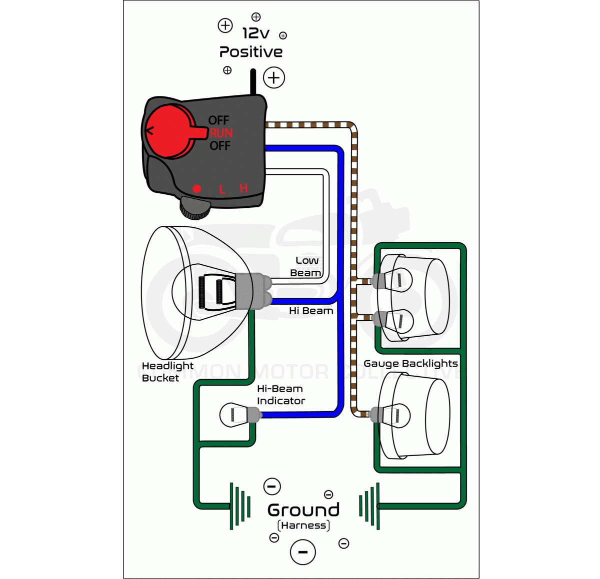 The Single Fuse Headlight And Gauge Light Circuit Pre 1973 Early Style Electrical System Troubleshooting And Basics On A Vintage Honda Motorcycle CMC Help Center