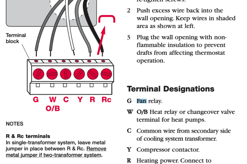 Honeywell Heat Pump Thermostat Wiring Diagram