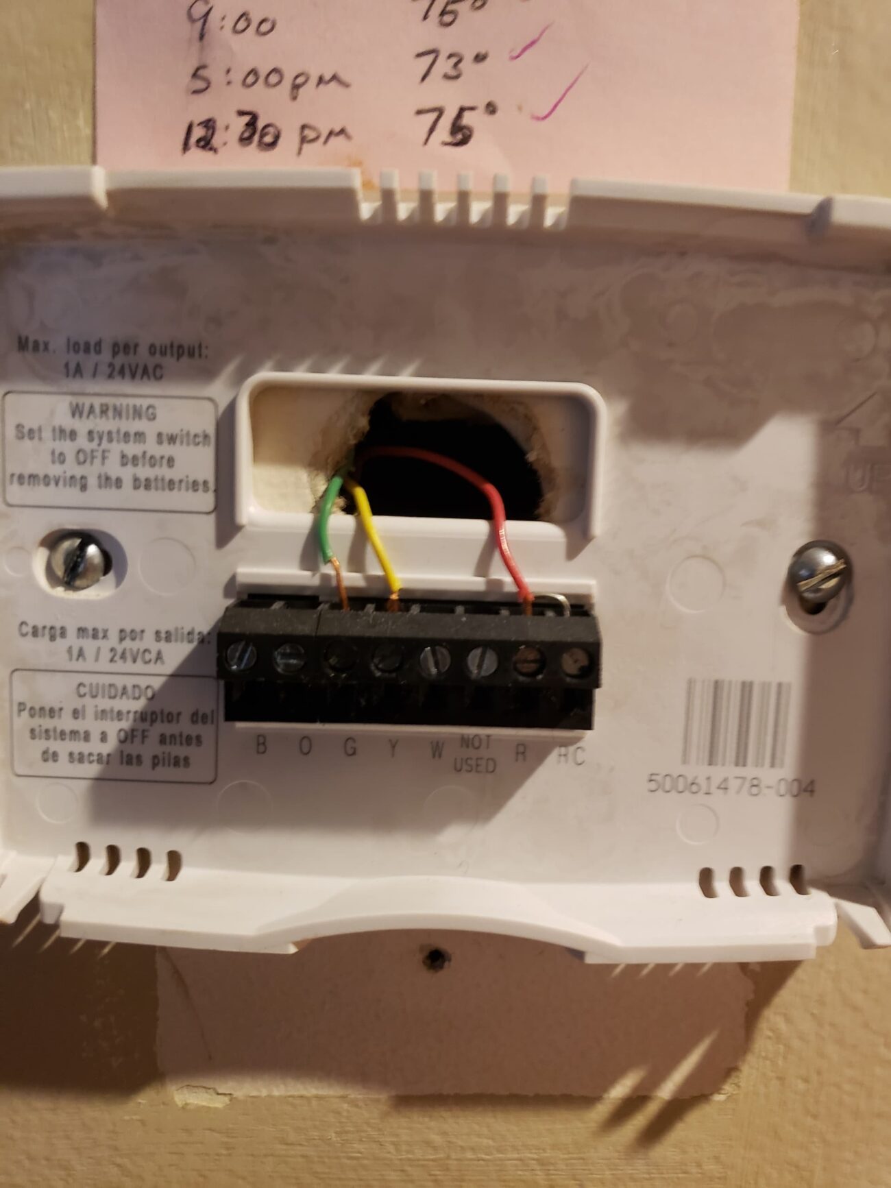 Thermostat Wiring Help On Old Goodman AC Home Wyze Forum
