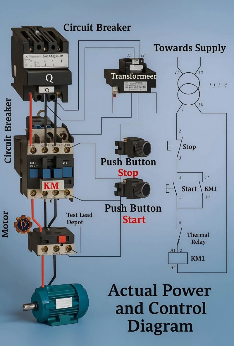 Three phase Motor System Power And Control Circuit Diagram Hamdy Ahmed Posted On The Topic LinkedIn