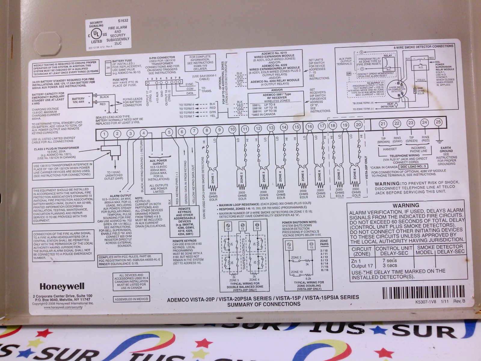 Vista 20p Wiring Diagram